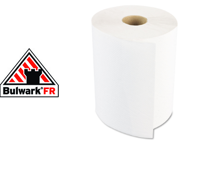 Hard wound Paper Towels, 8" X 800ft, 1-Ply Bleached White, 6 Rolls/carton