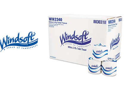 Windsoft Single Roll Bath Tissue, 500 Sheets/roll, 96 Rolls/carton